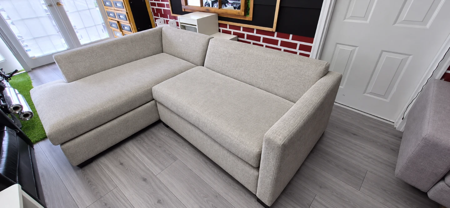 Light grey sofa bed sectional - photo 4