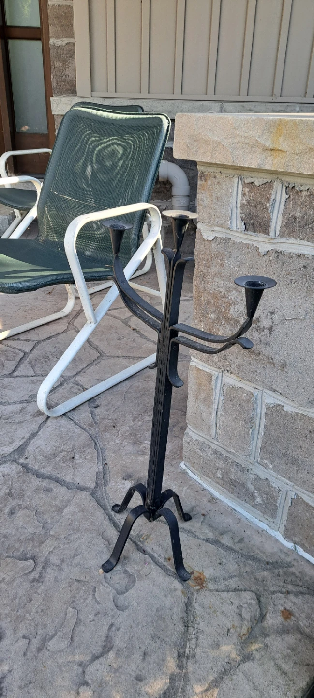 TALL VINTAGE Wrought Iron Candelabra - photo 2