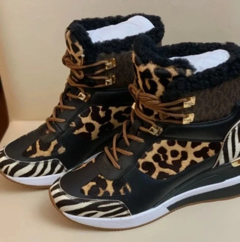 Michael Kors Leopard and Zebra Print Boots