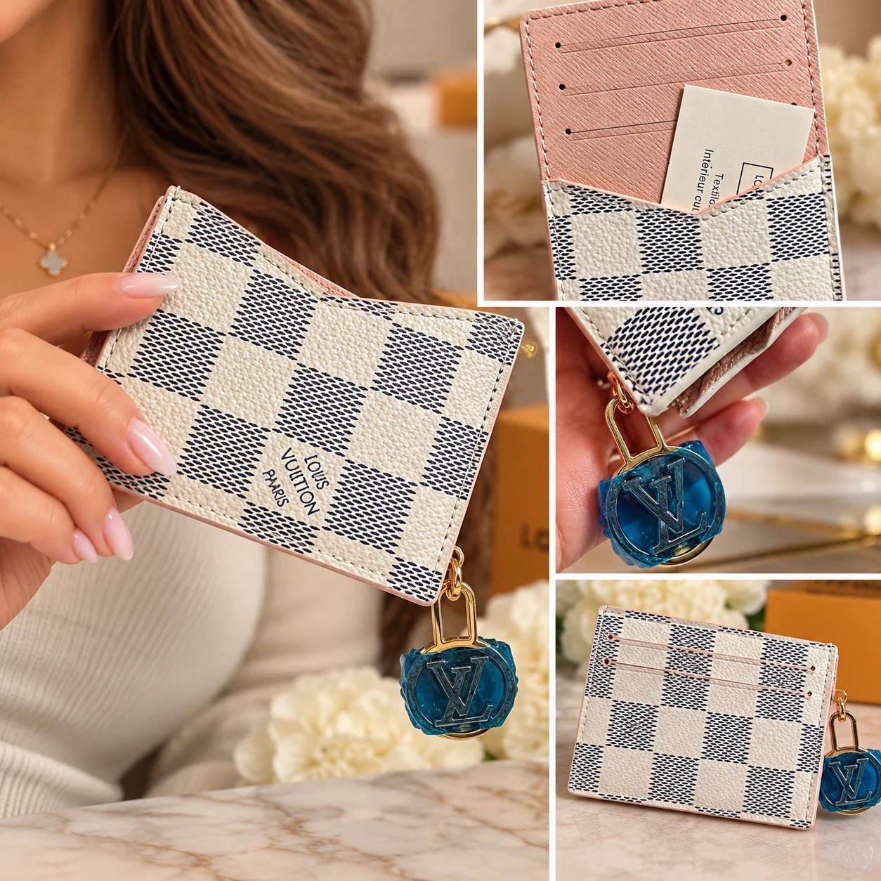 Damier Azur Rosalie Card Holder