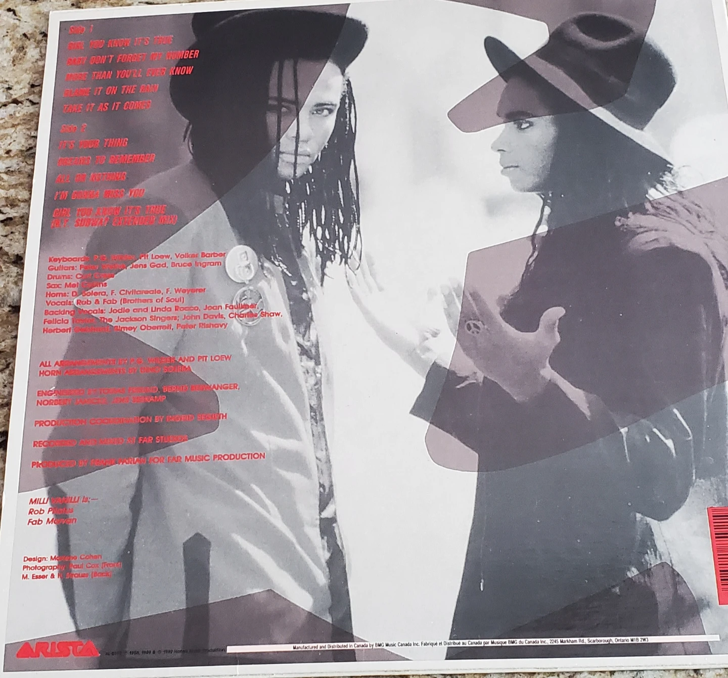 Milli Vanilli Girl You Know It's True Vinyl Record - photo 2