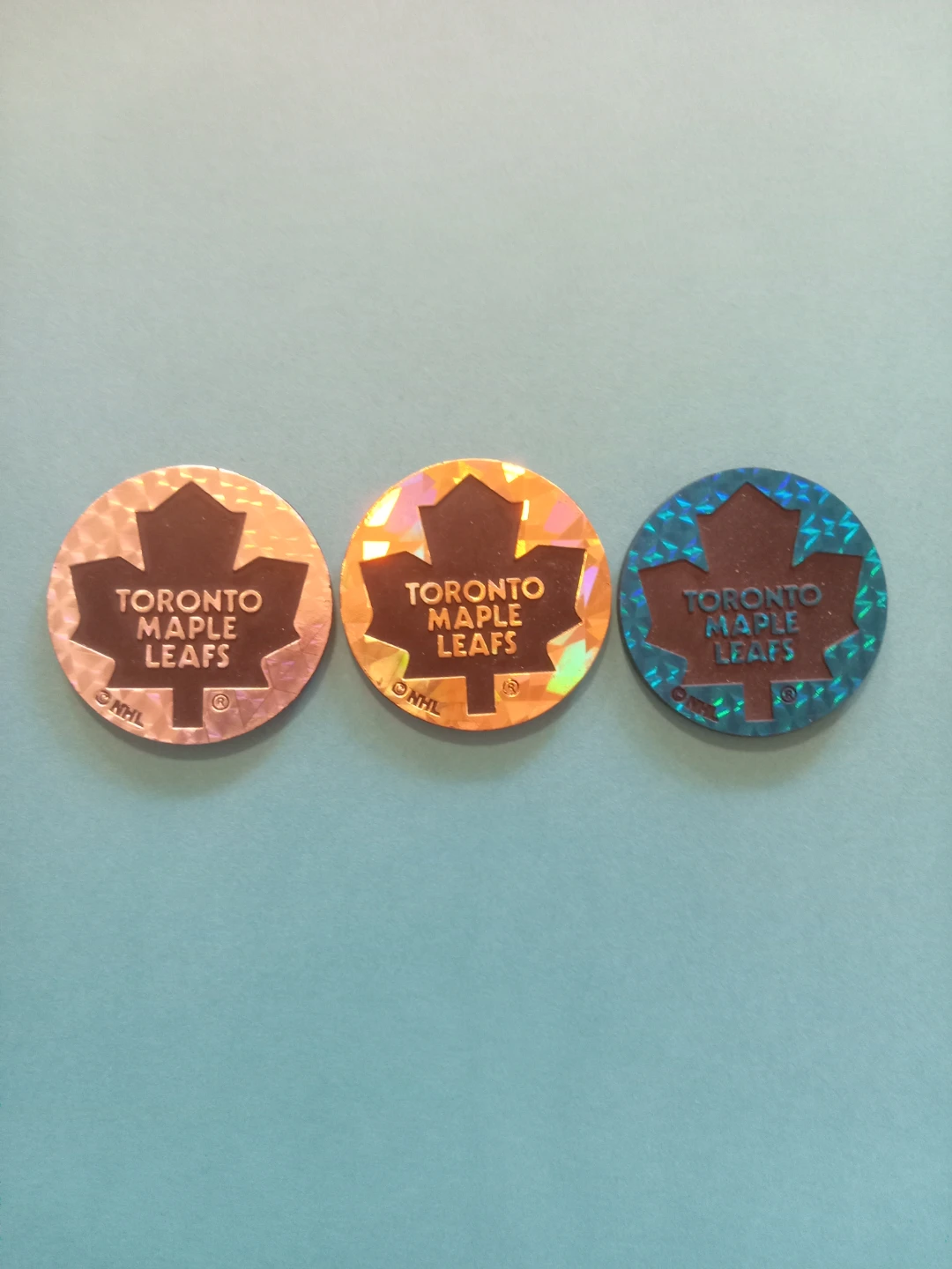 Set of 3 Toronto Maple Leafs Holograhic POG KINIS