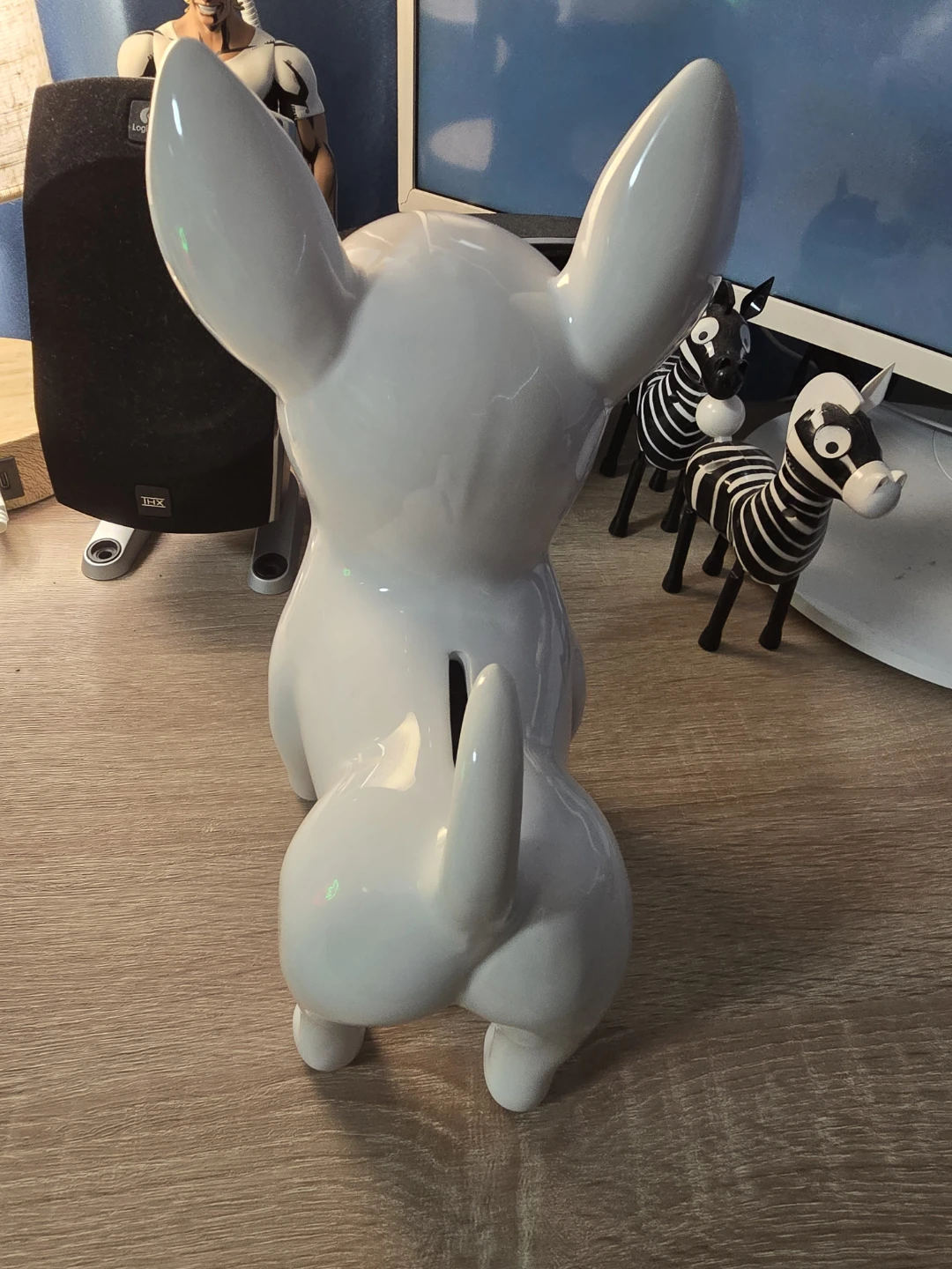 White Ceramic Dog Coin Bank - photo 3