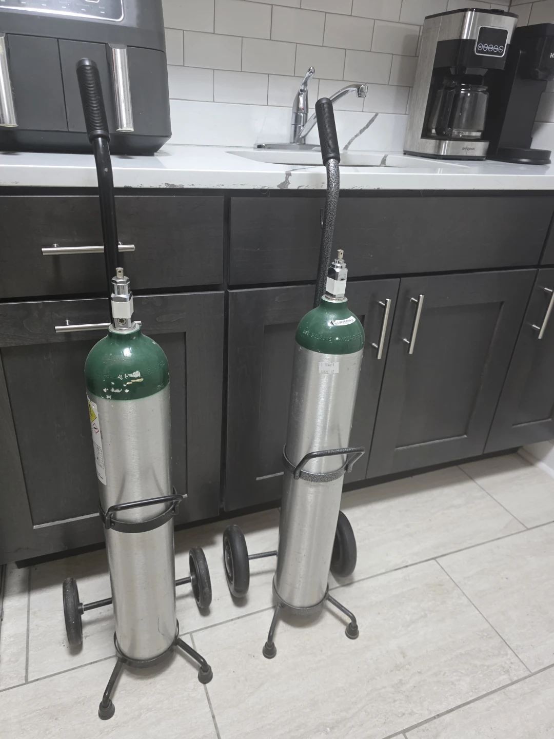 2 oxygen tank tool and adapters air  tubes - photo 5