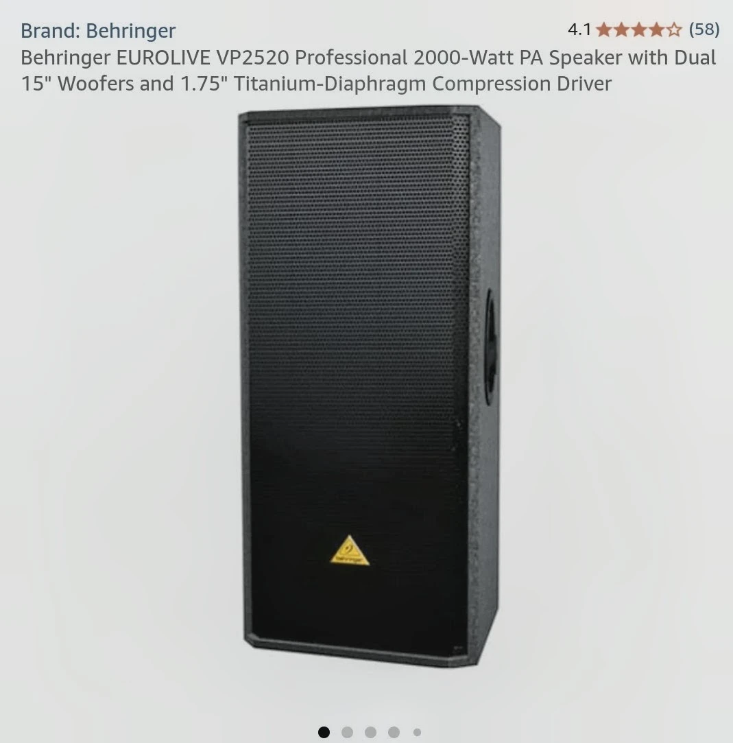 Behringer EUROLIVE VP2520 PA Speaker