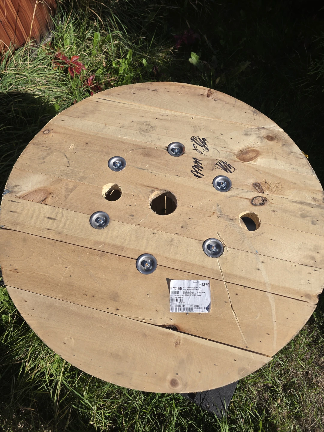 Large Wooden Cable Spool - photo 2