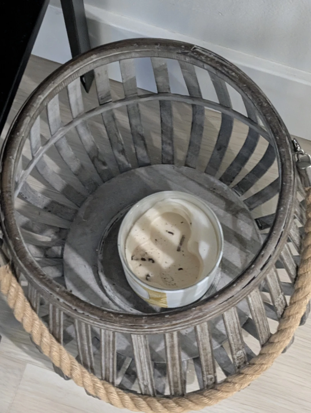Rustic Wood Slat Lantern