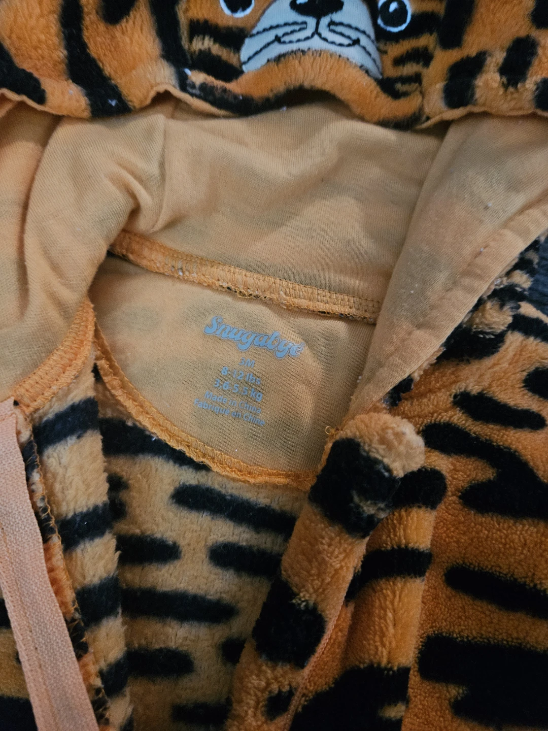 Snugabye Tiger Baby Onesie 3M