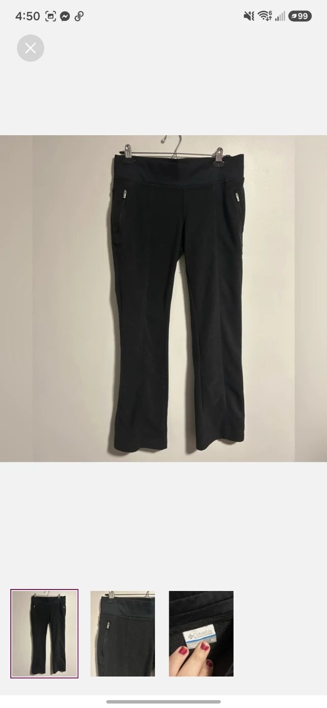 Columbia Black Fleece Pants Size Medium