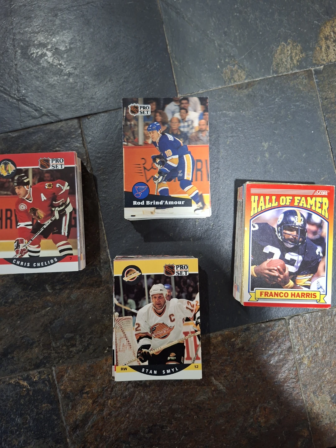 Assorted Vintage Hockey and Football Trading Cards - photo 4