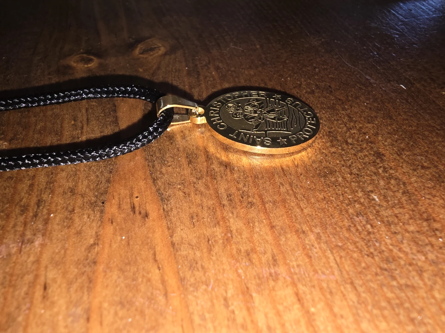 Two Saint Christopher Medals with Black Cords - photo 3