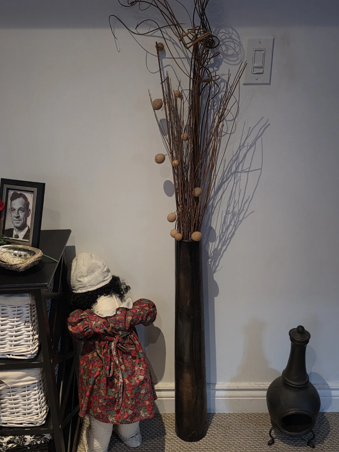 Tall Floor Vase with Decorative Branches - photo 2