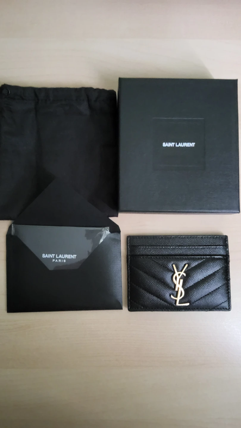 Saint Laurent Monogram Card Holder Black