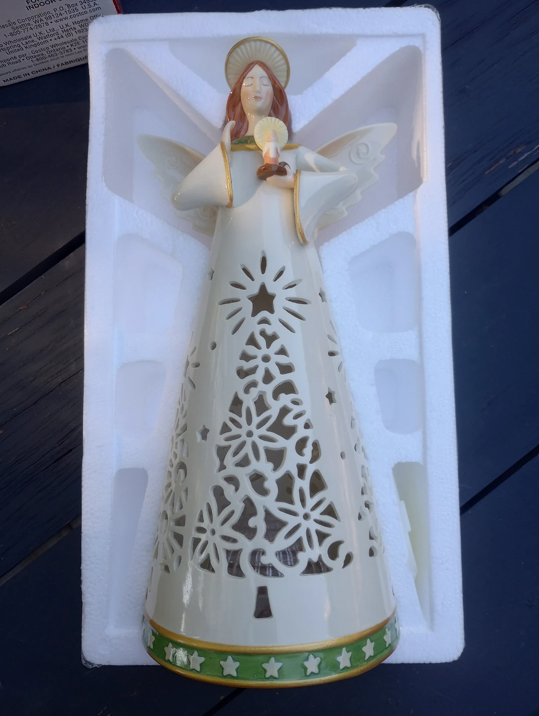 Vintage Light Up Christmas Angel