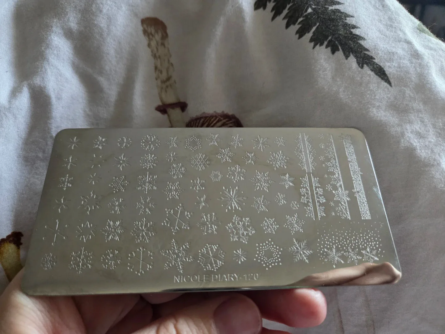 Nicole Diary 120 Snowflake Nail Stamping Plate