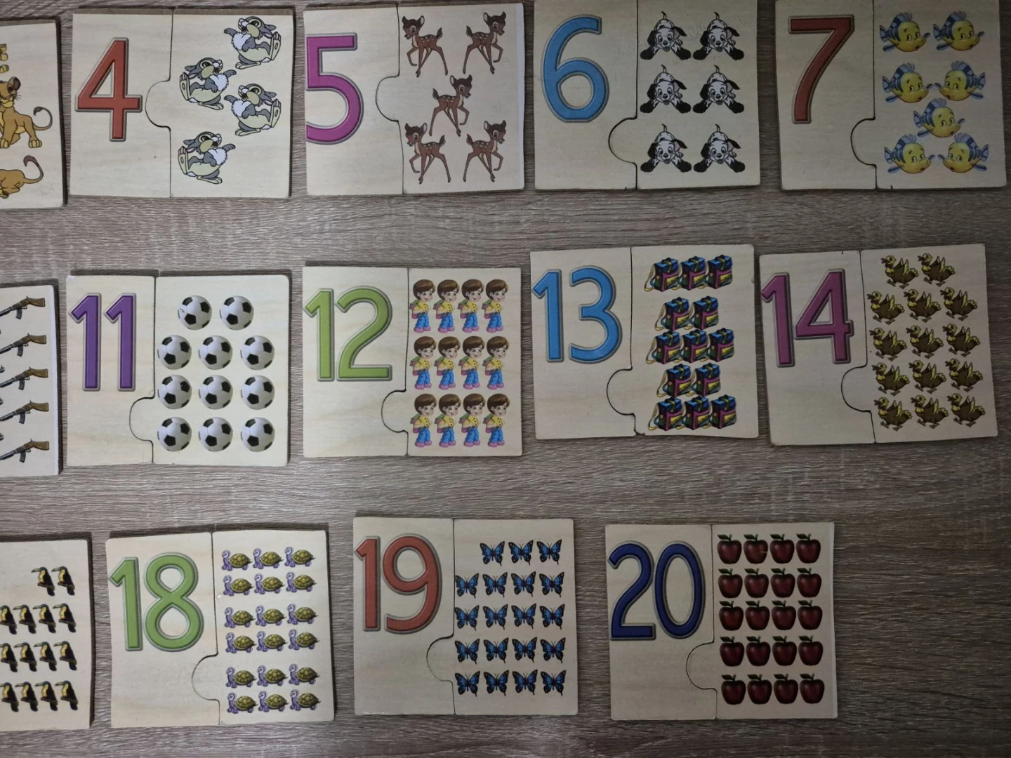 Wooden Number Matching Puzzle Set - photo 5