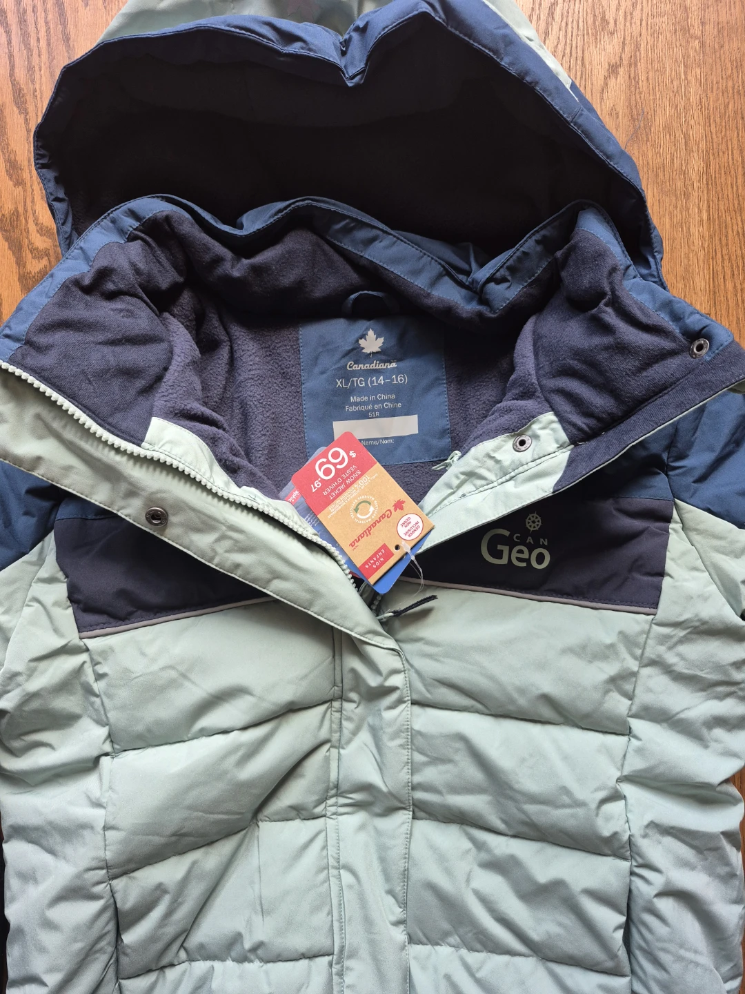 Canadiana Geo Kids Snow Jacket size 14-16