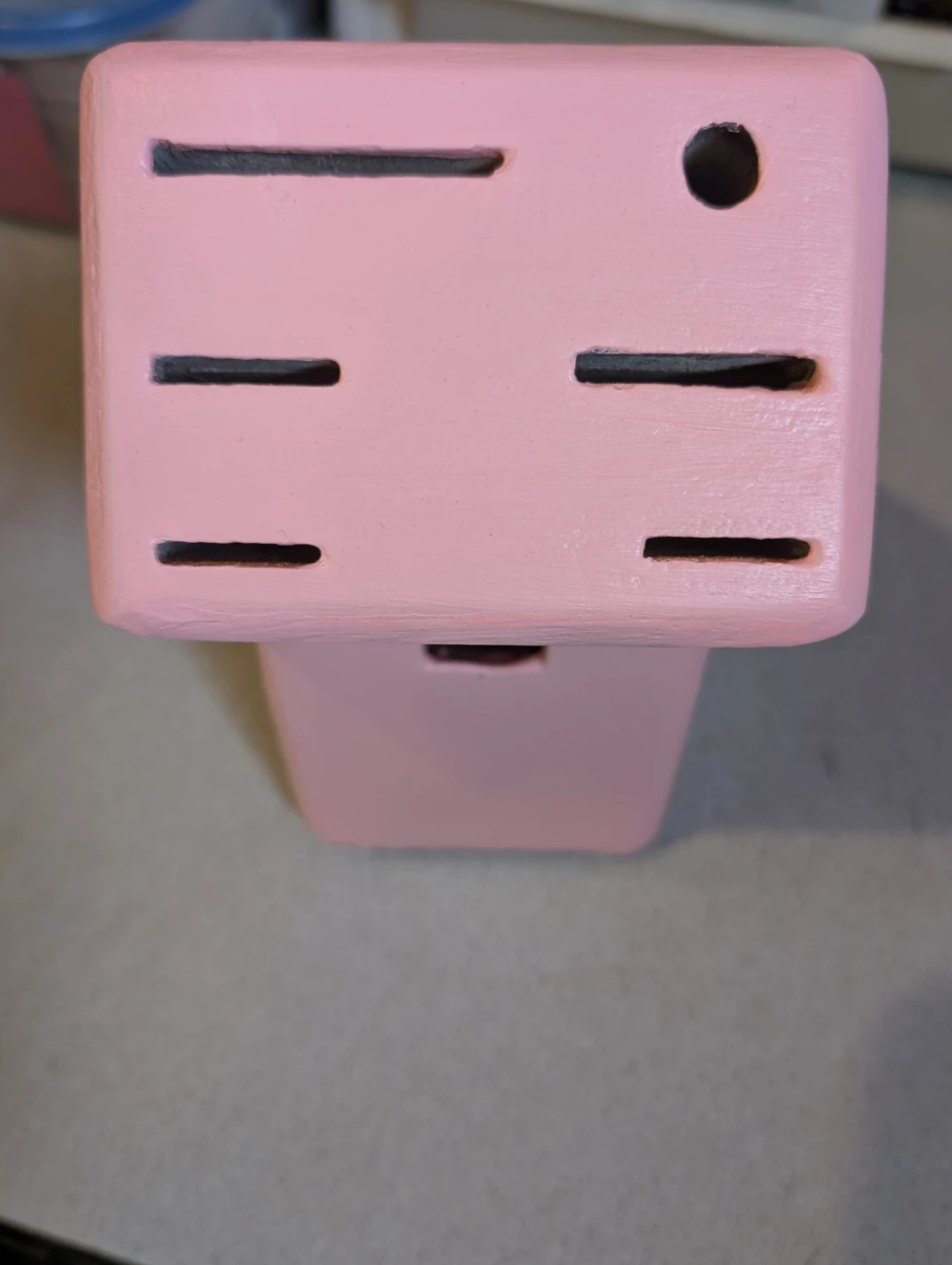 Pink Wooden Knife Block