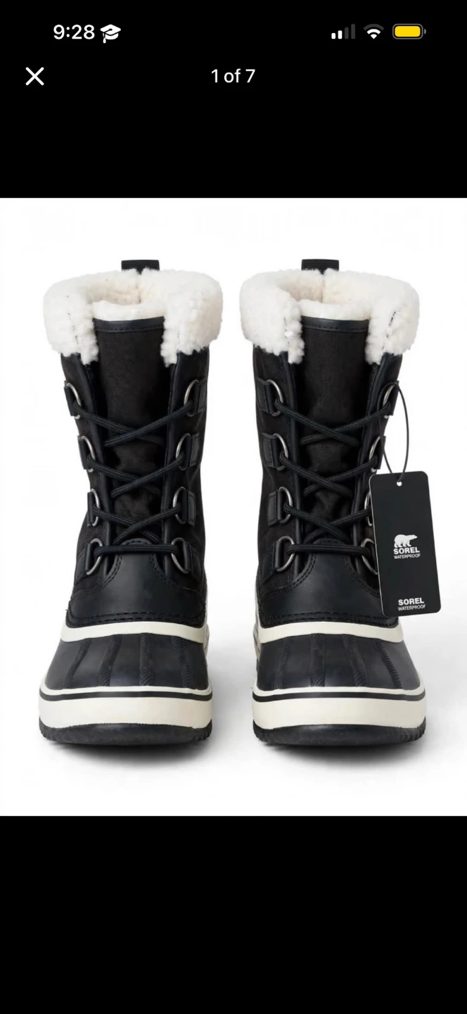 Sorel Winter Carnival Women's Boots Black Size 7.5