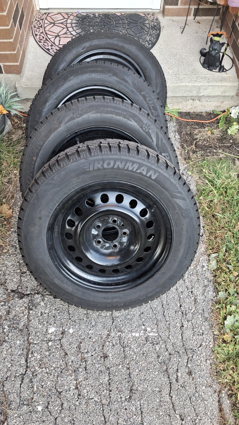 4 SUV Winter tires on rims for sale-USED ONLY ONE SEASON