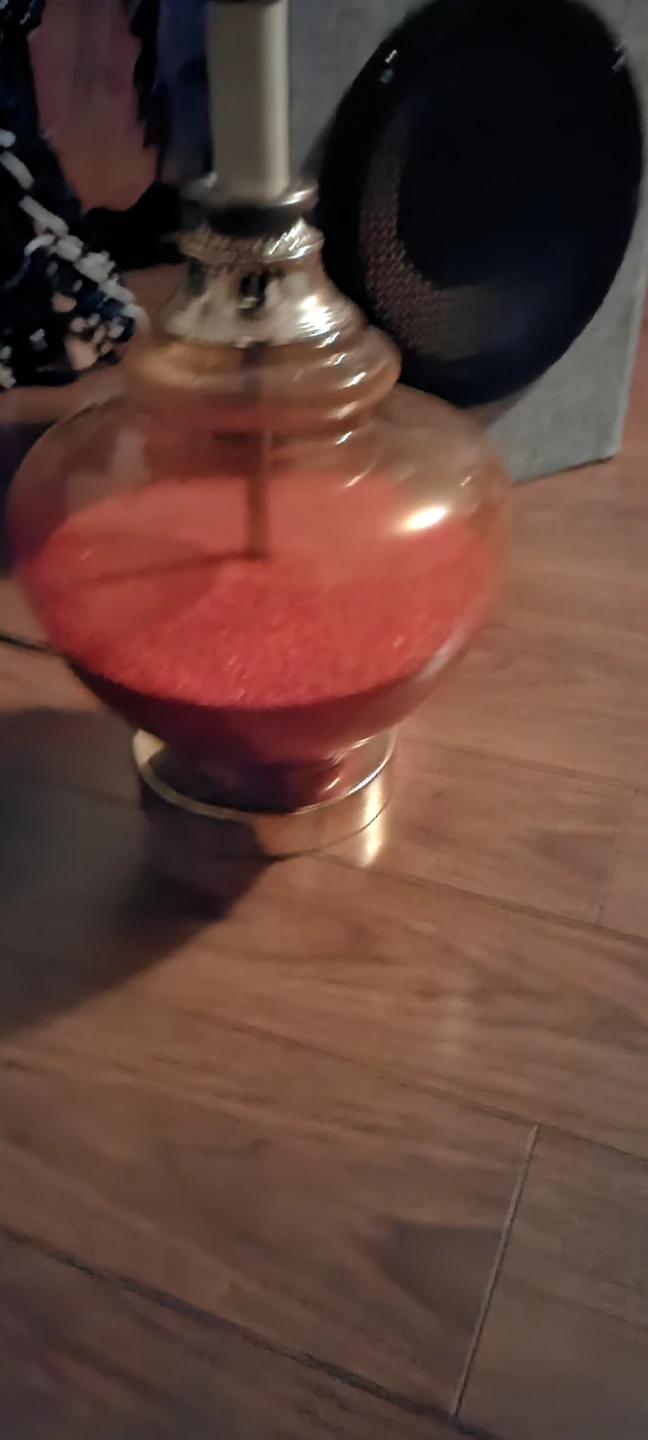 Vintage Mid-Century Table Lamp with Red Base - photo 2