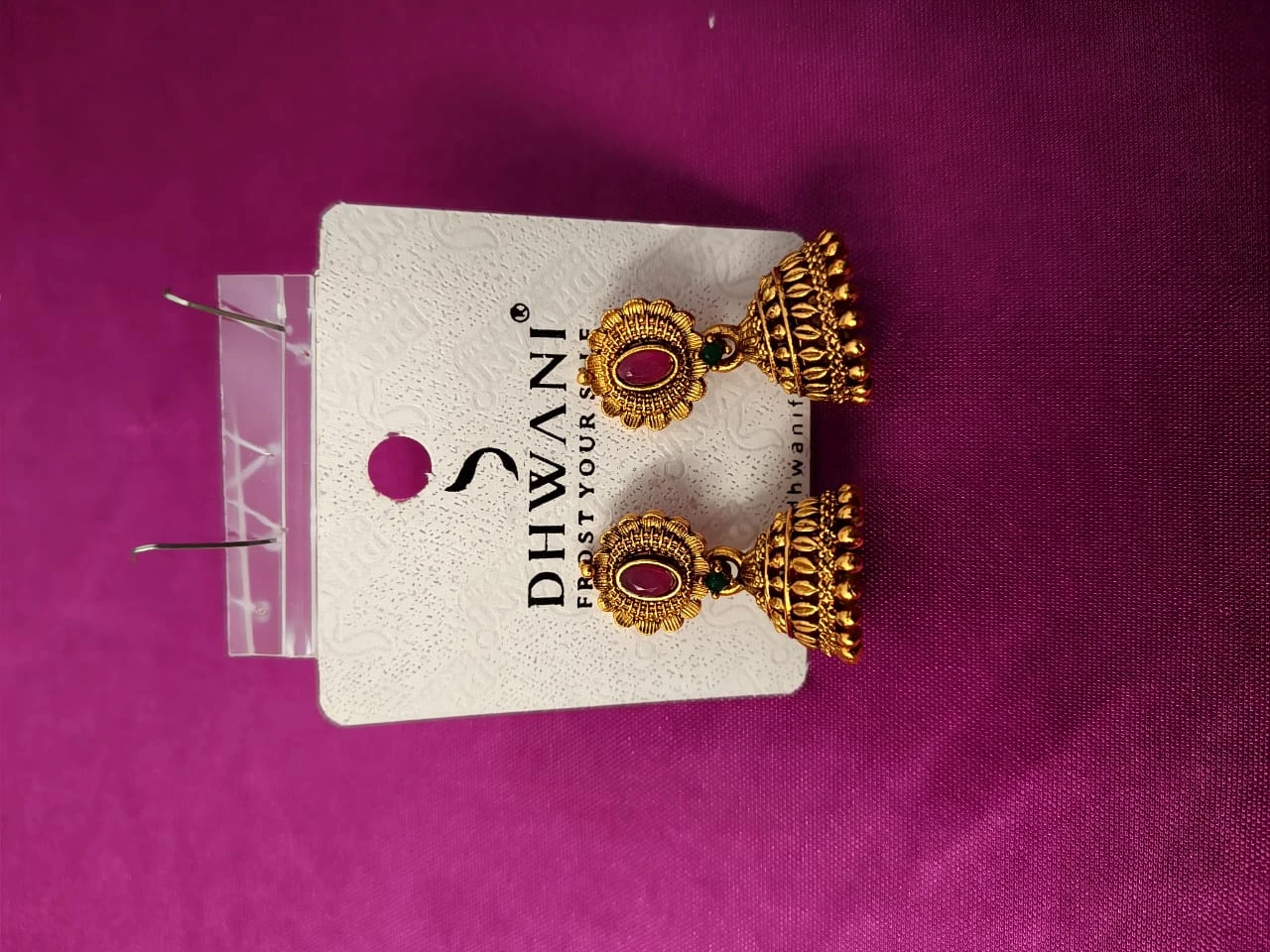 Dhwani Gold-Tone Jhumka Earrings