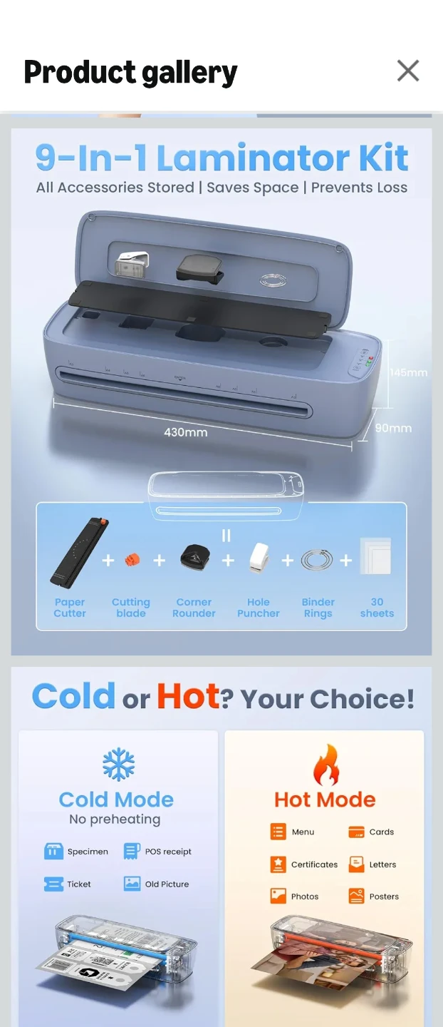 QFUN 9-in-1 Laminator Kit - photo 3