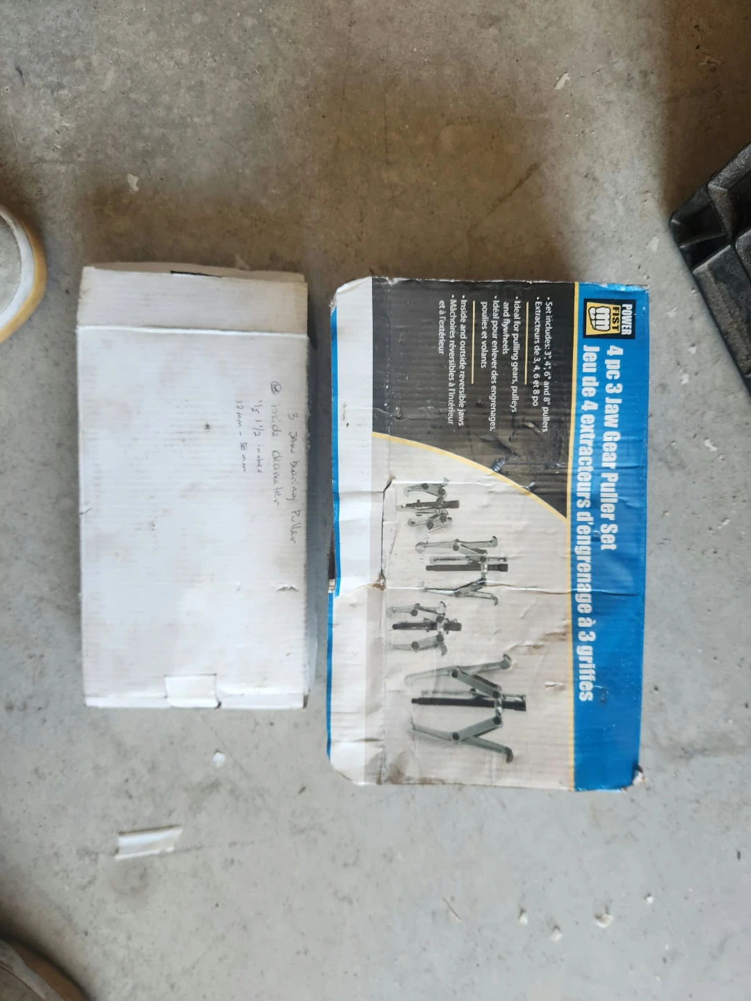 Power Fist 4 pc 3 Jaw Gear Puller Set