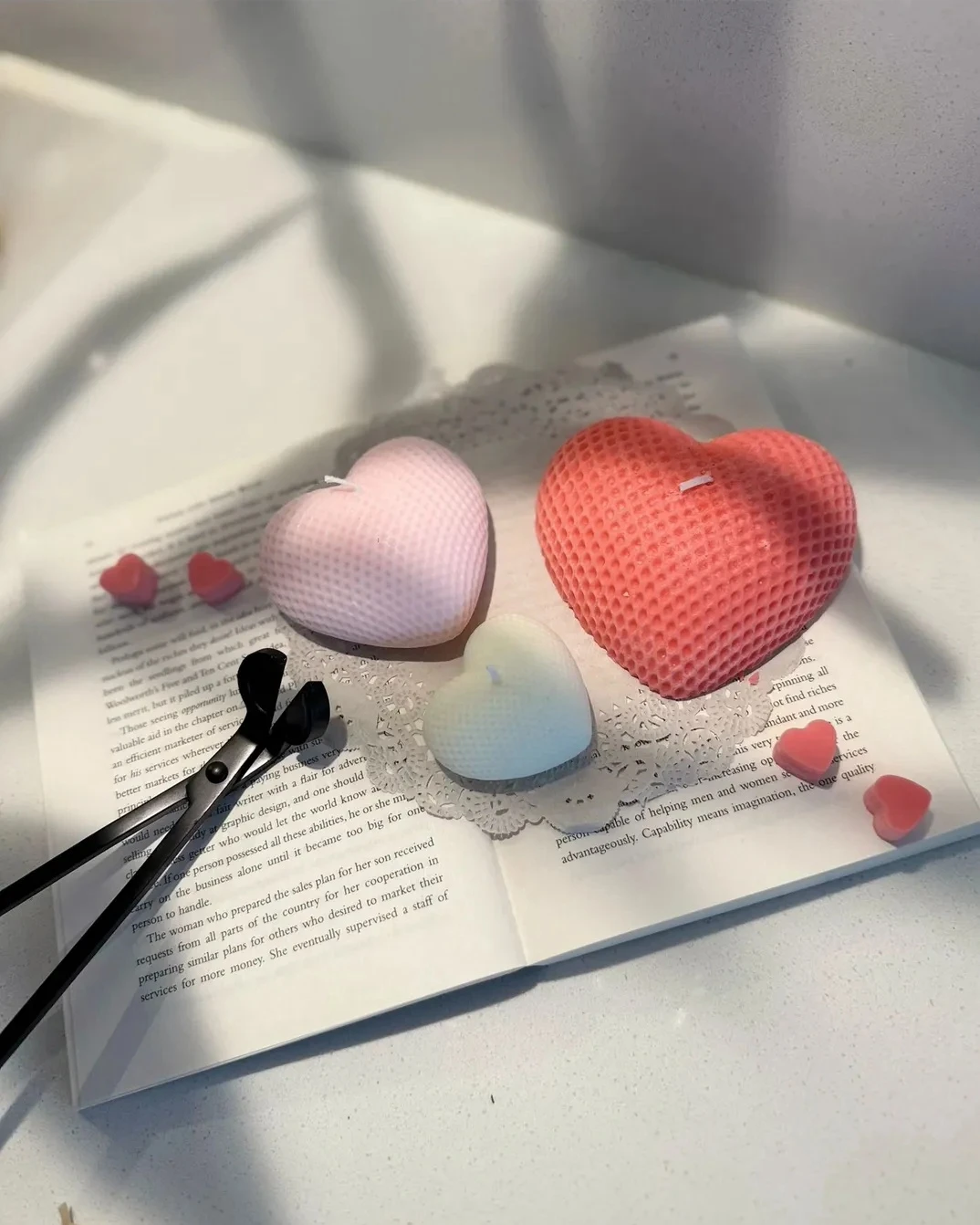 Heart Shaped Honeycomb Candles