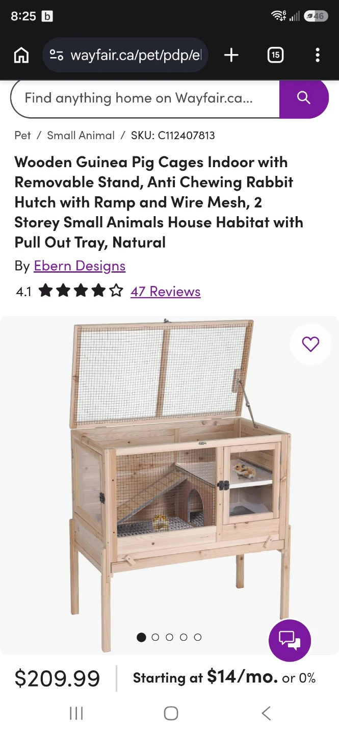 Small animal hutch