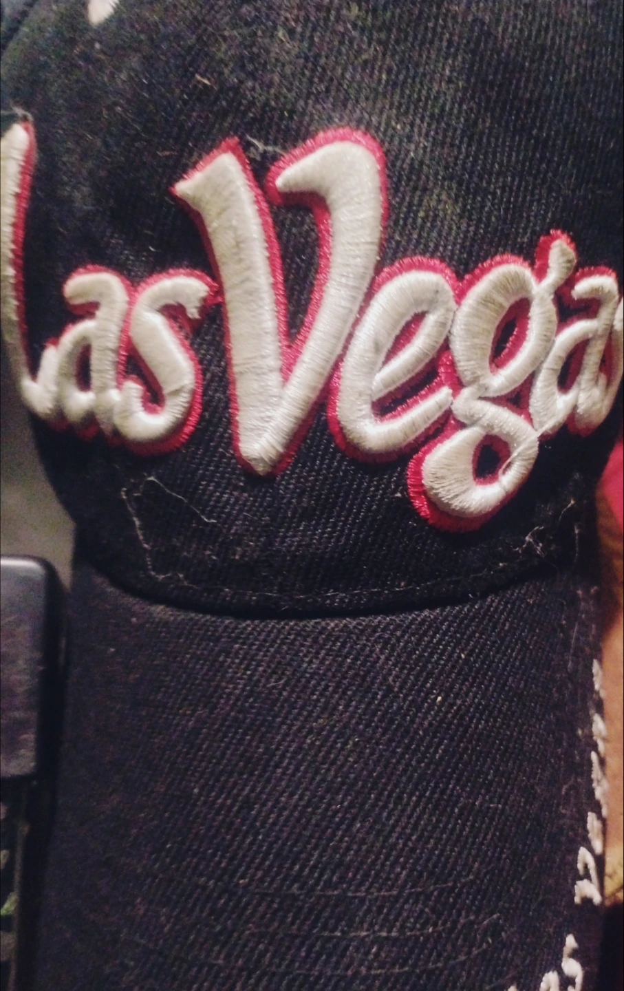 Black Las Vegas Embroidered Baseball Cap