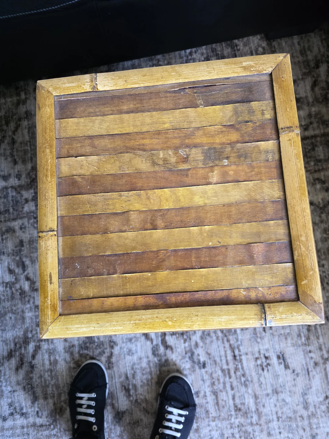 Antique Small Bamboo Side Table - photo 2