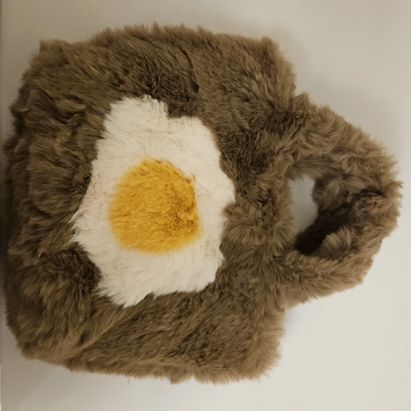 Faux Fur Egg Toast Handbag