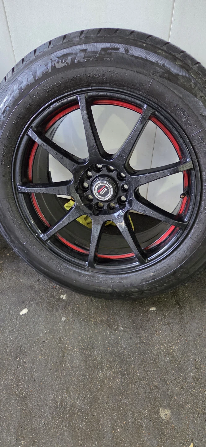 18" Spec-1 Gloss Black Wheels + 235/60R18 All-Season Tires - photo 2
