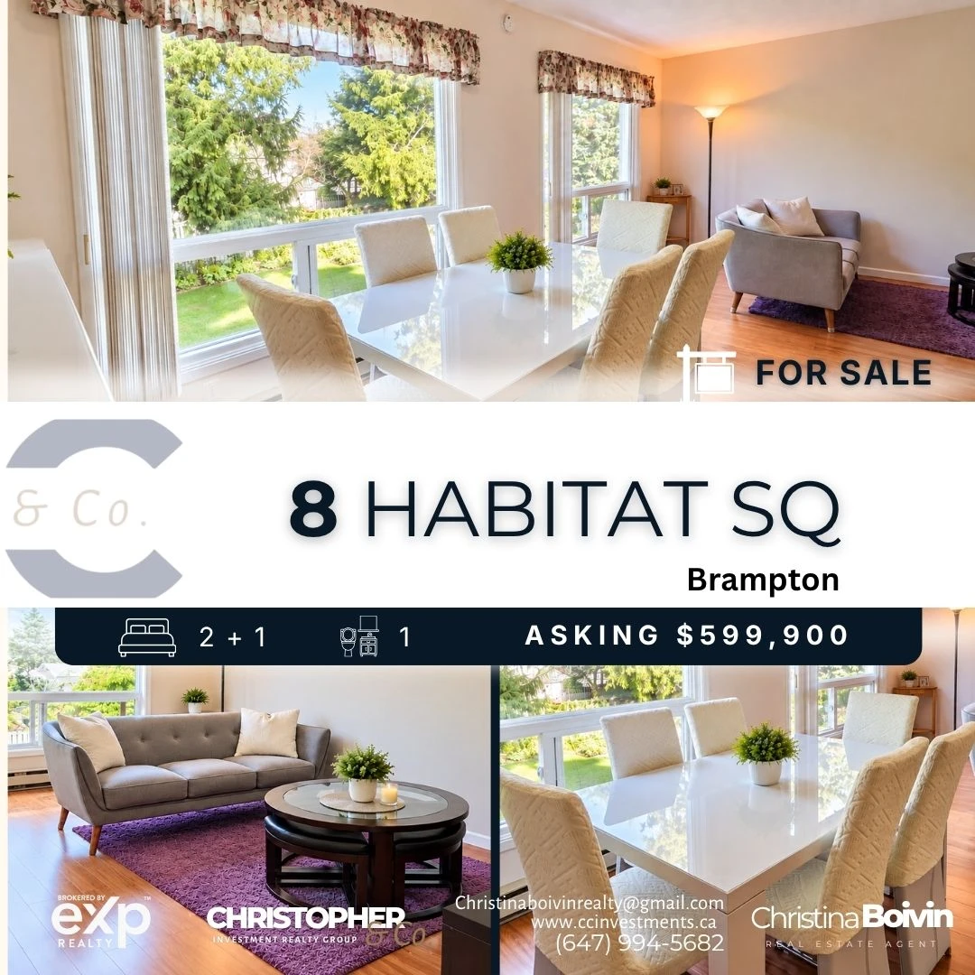 2+1 Bedroom home in Bramalea under $600k
