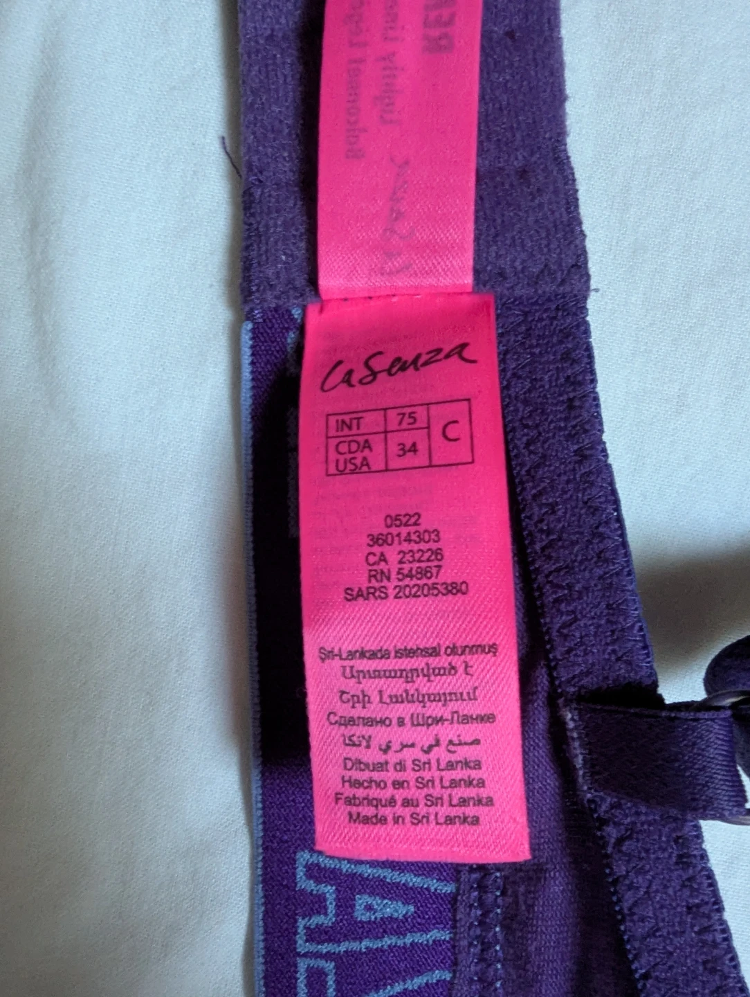 La Senza Remix Lightly Lined Cotton Balconnet Bra 34C purple - photo 4