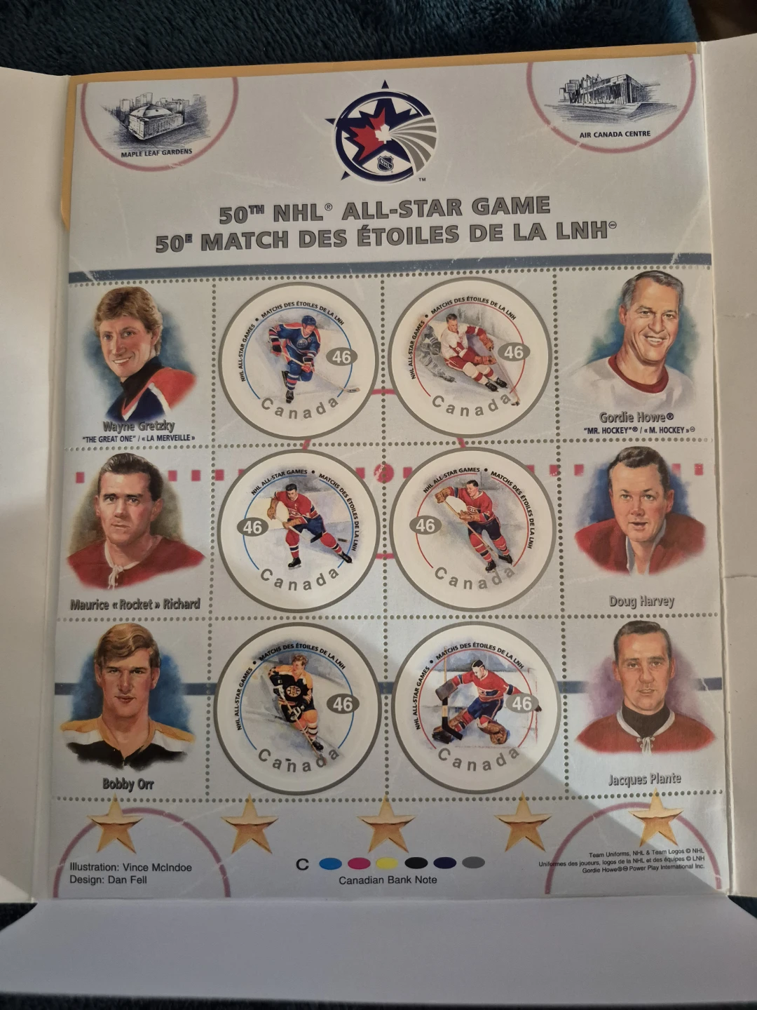 50th NHL All-Star Game Commemorative Stamp Sheet - photo 2