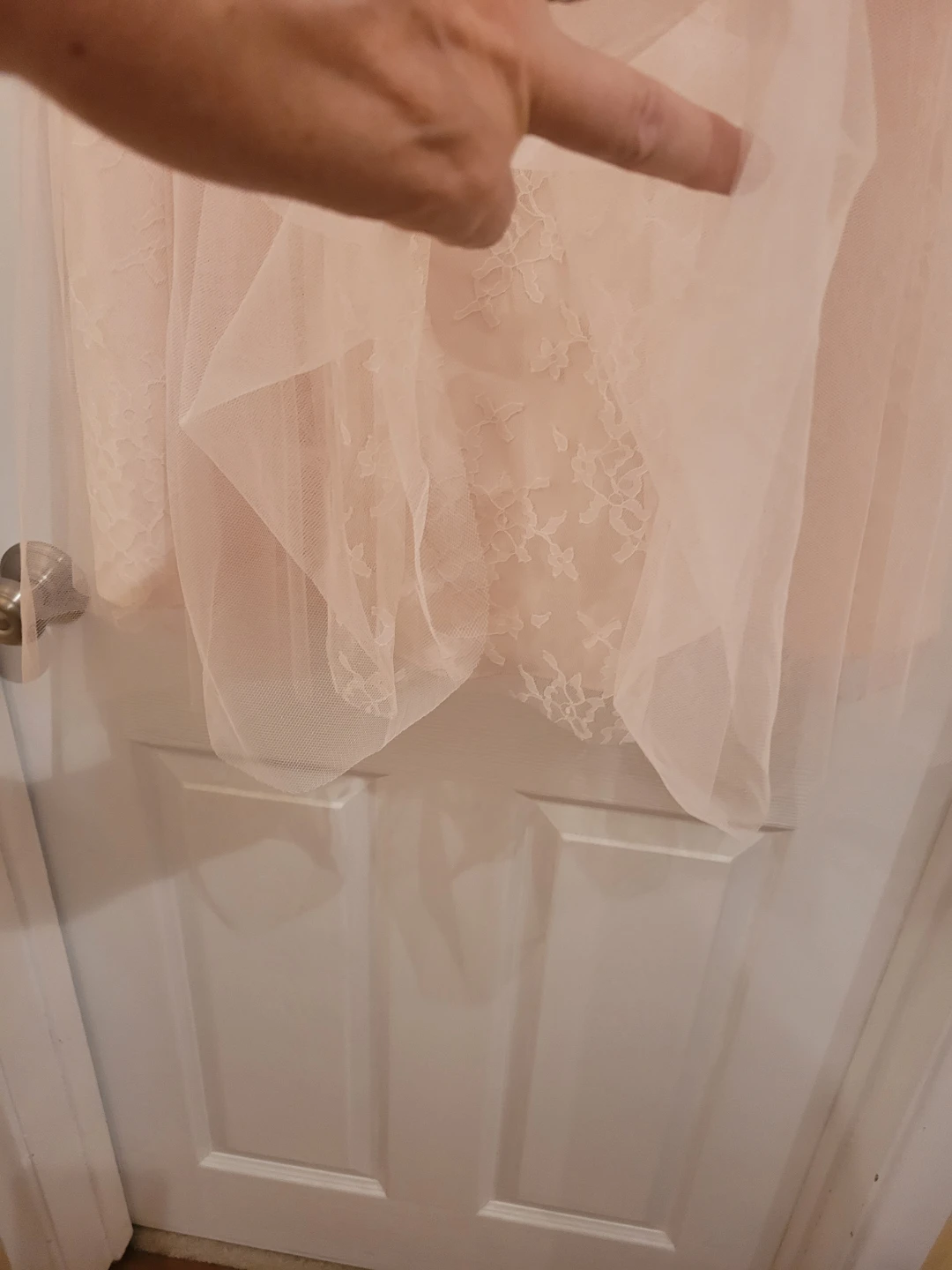 New Without Tags-Monique Lhuillier Blush Pink Lace Tulle D - photo 5