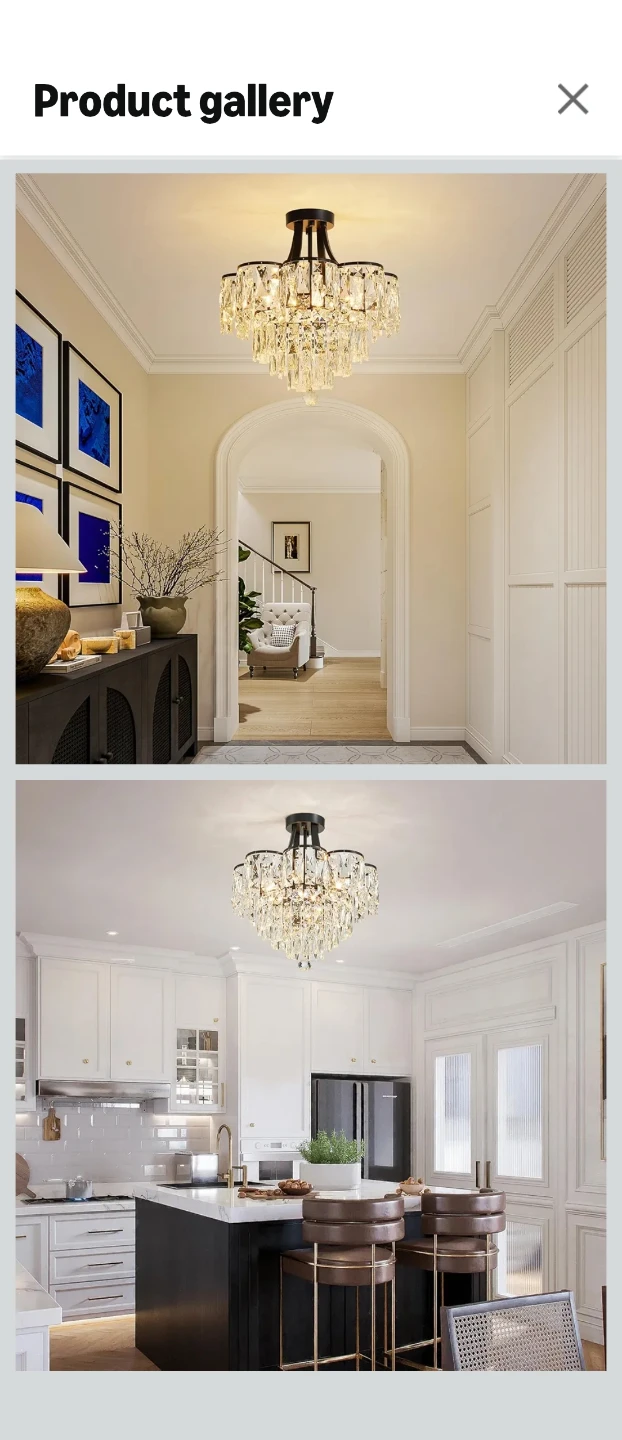 Crystal Ceiling Chandelier Light Fixture - photo 5