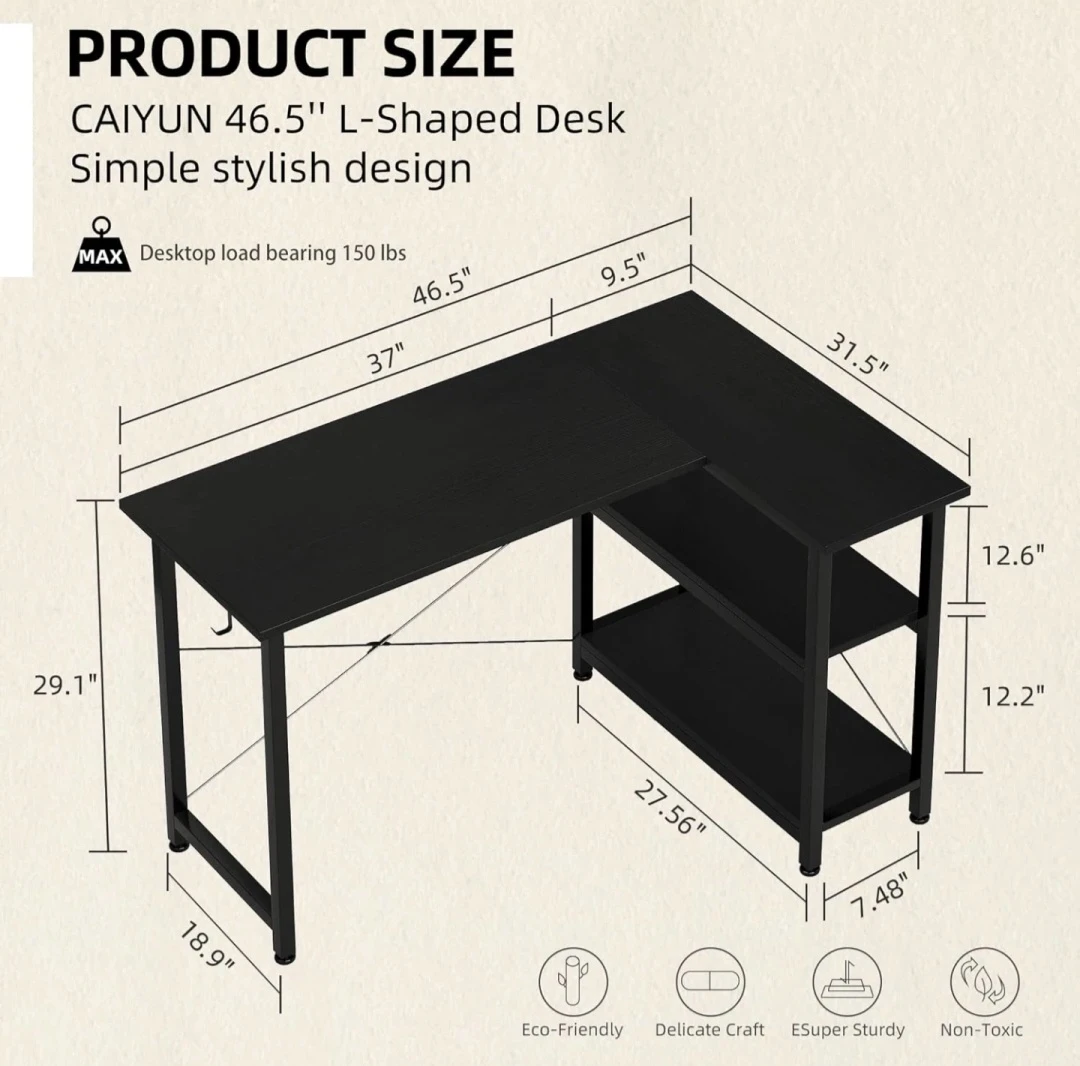 46.5 inch office desk - photo 3