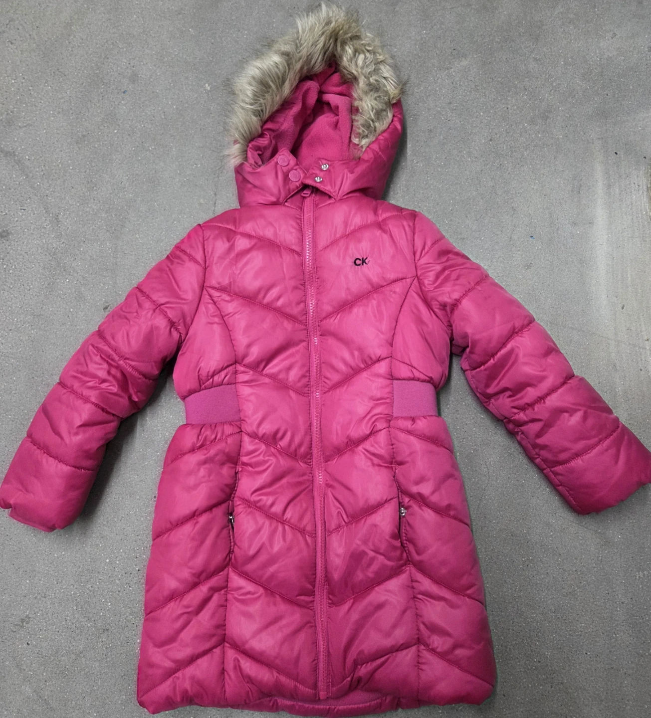 Calvin Klein Jeans Pink Winter Coat Size 6