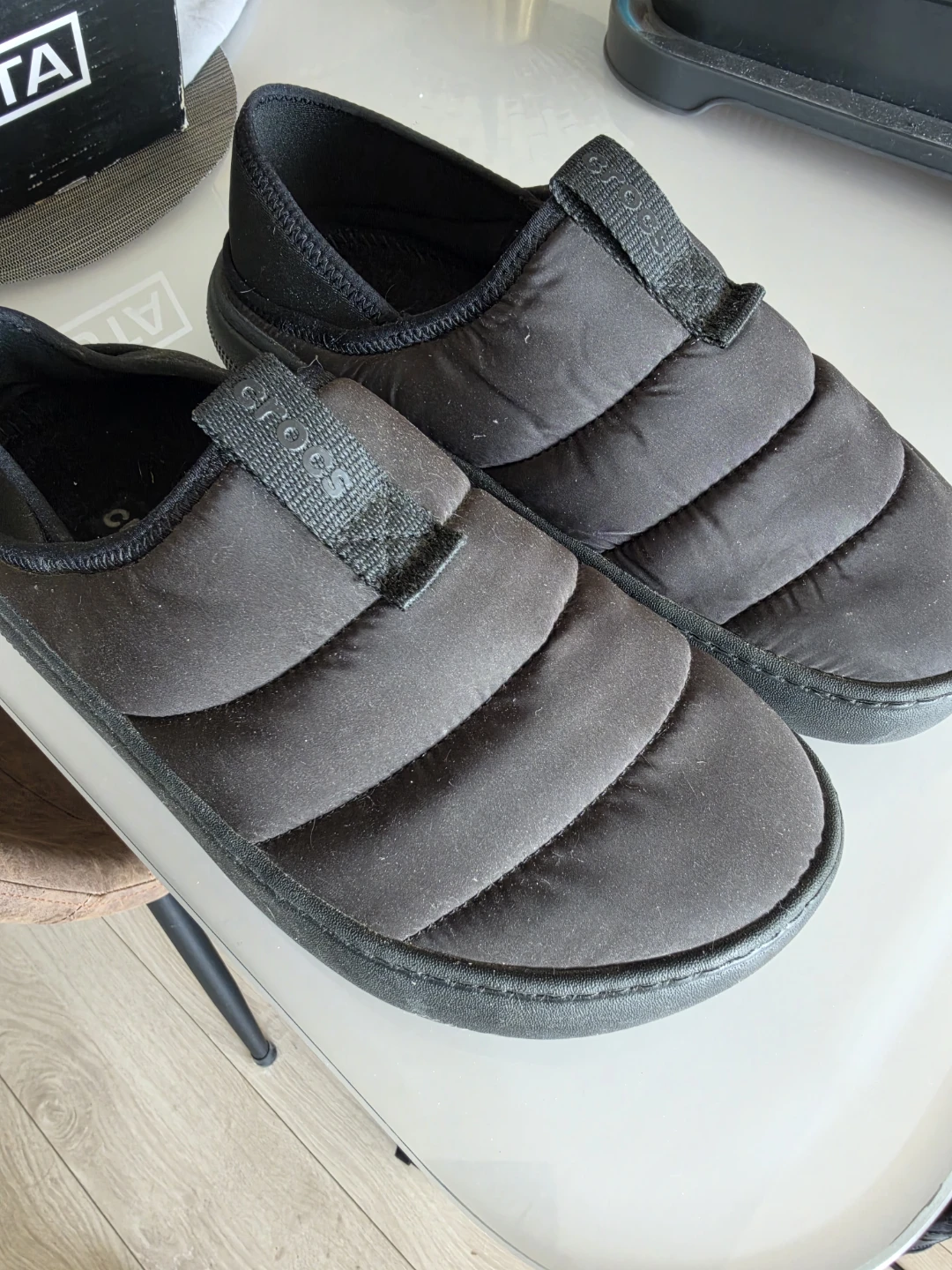 Crocs Puffy Outdoor/Indoor Slippers - Black