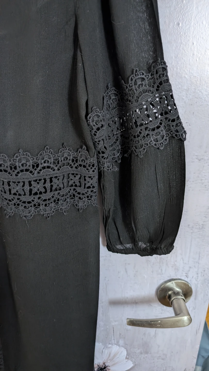 Dex Black Lace Detail Tunic - Size Large - photo 4