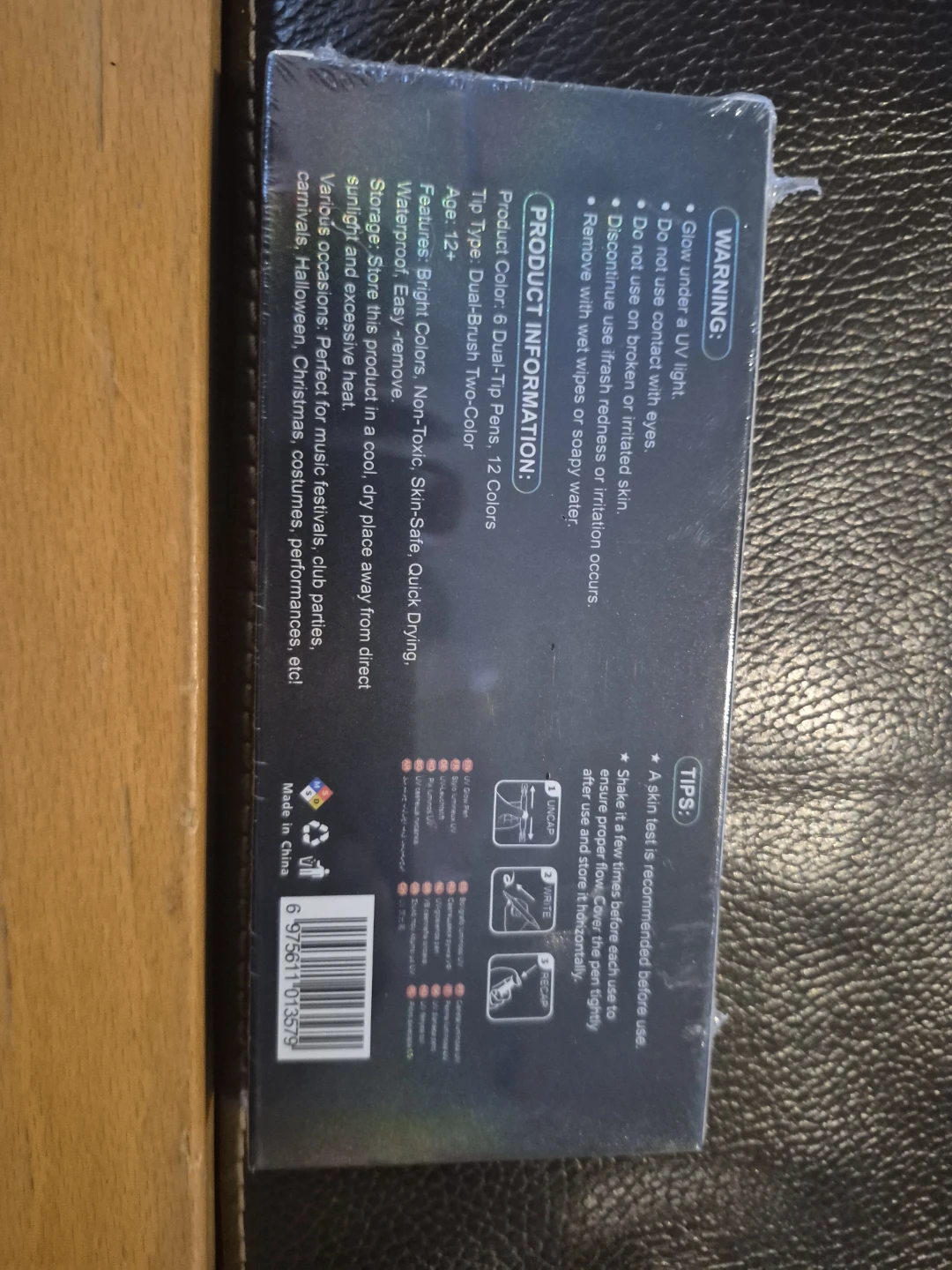Set of 6 Dual-Brush UV Glow Pens - photo 2