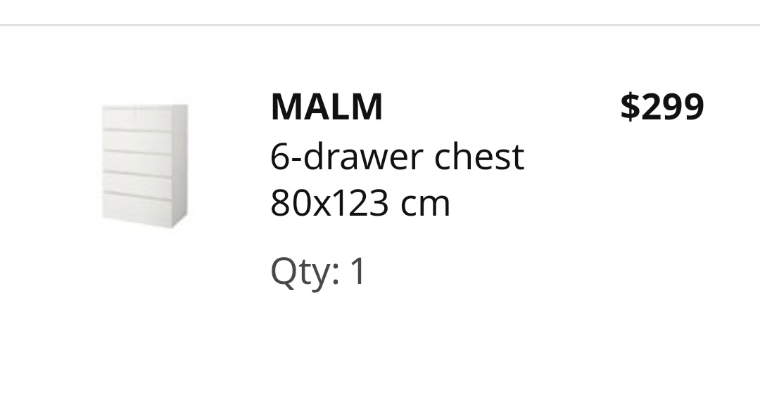 IKEA MALM 6-Drawer Chest - photo 3