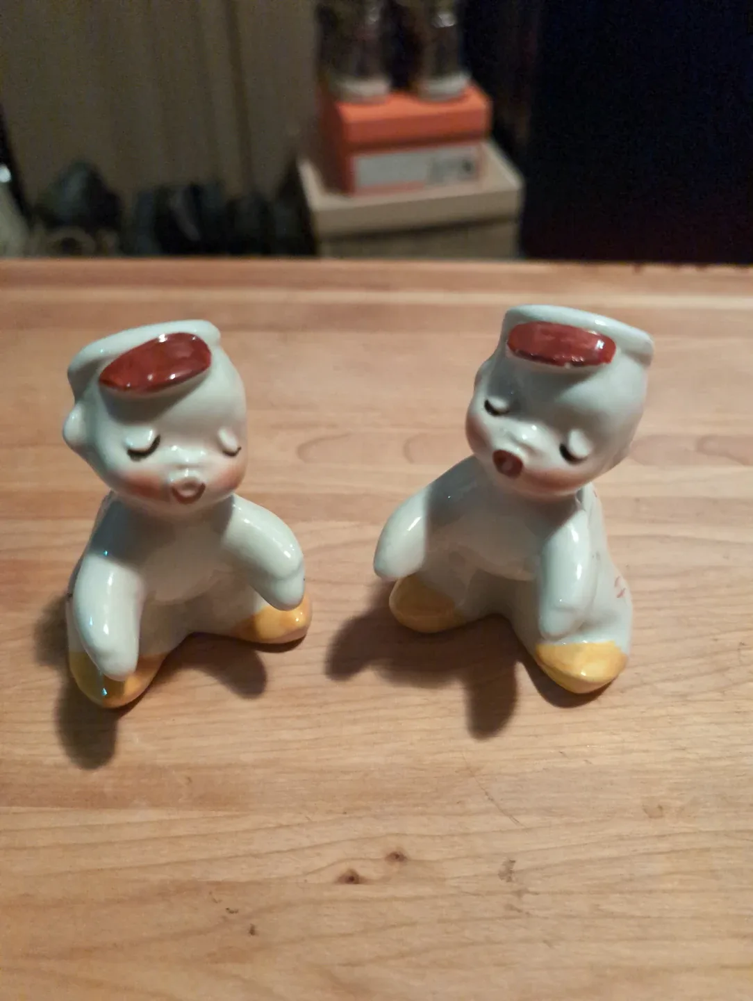 Vintage Ceramic Angel Salt and Pepper Shakers