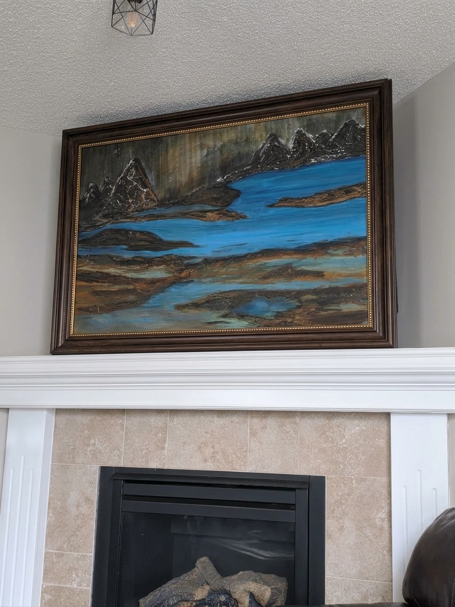 Large landscape canvas painting - photo 3
