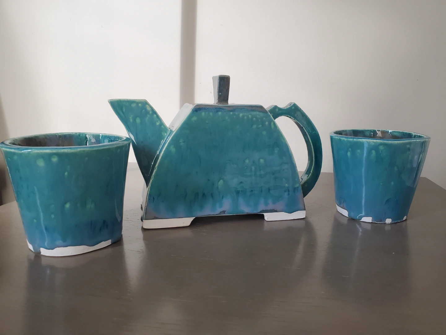 Ceramic Teapot and Two Cup Set