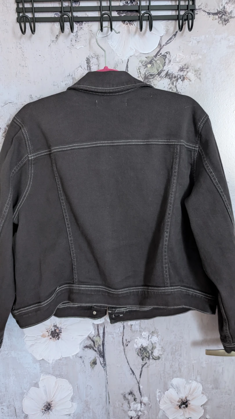 Joe Fresh Charcoal Denim Jacket - 1X - photo 3
