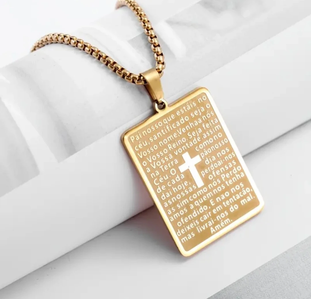 Lord's Prayer Pendant Necklace